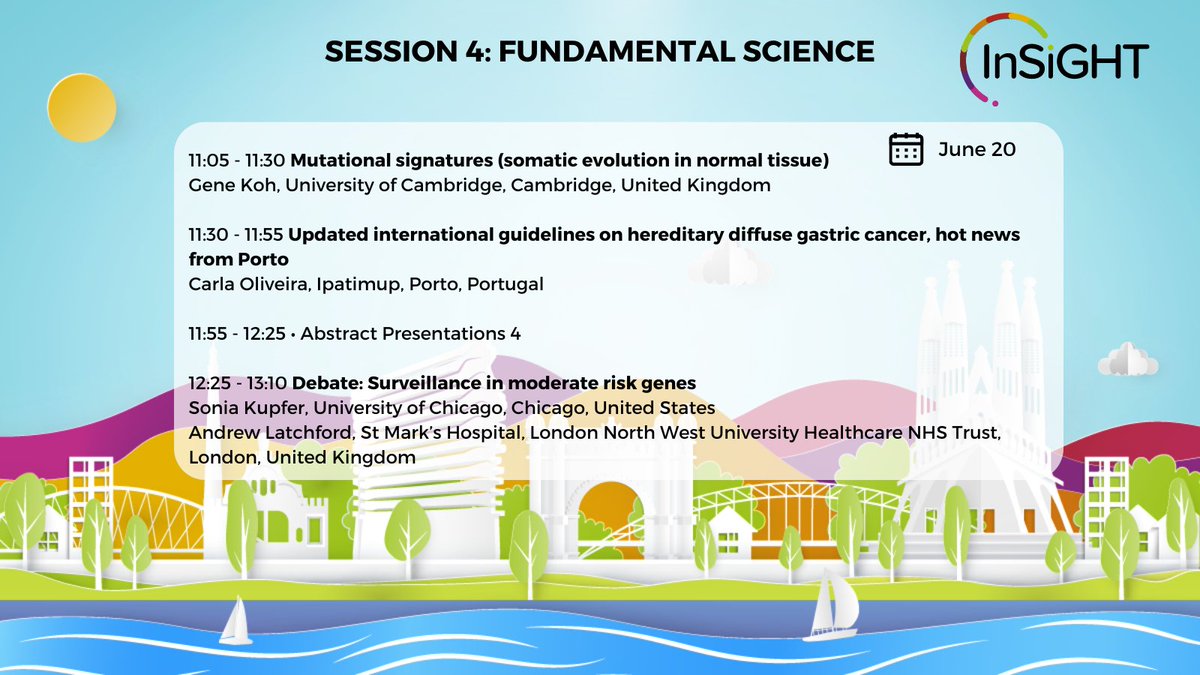 In session 4 of #InSiGHT2024, Dr. Gene Koh delves into Mutational Signatures, while Carla Oliveira updates international guidelines on hereditary diffuse gastric cancer. Wrapping up with a debate on Surveillance in Moderate-Risk Genes. Stay tuned for perceptive discussions! 🧬💡