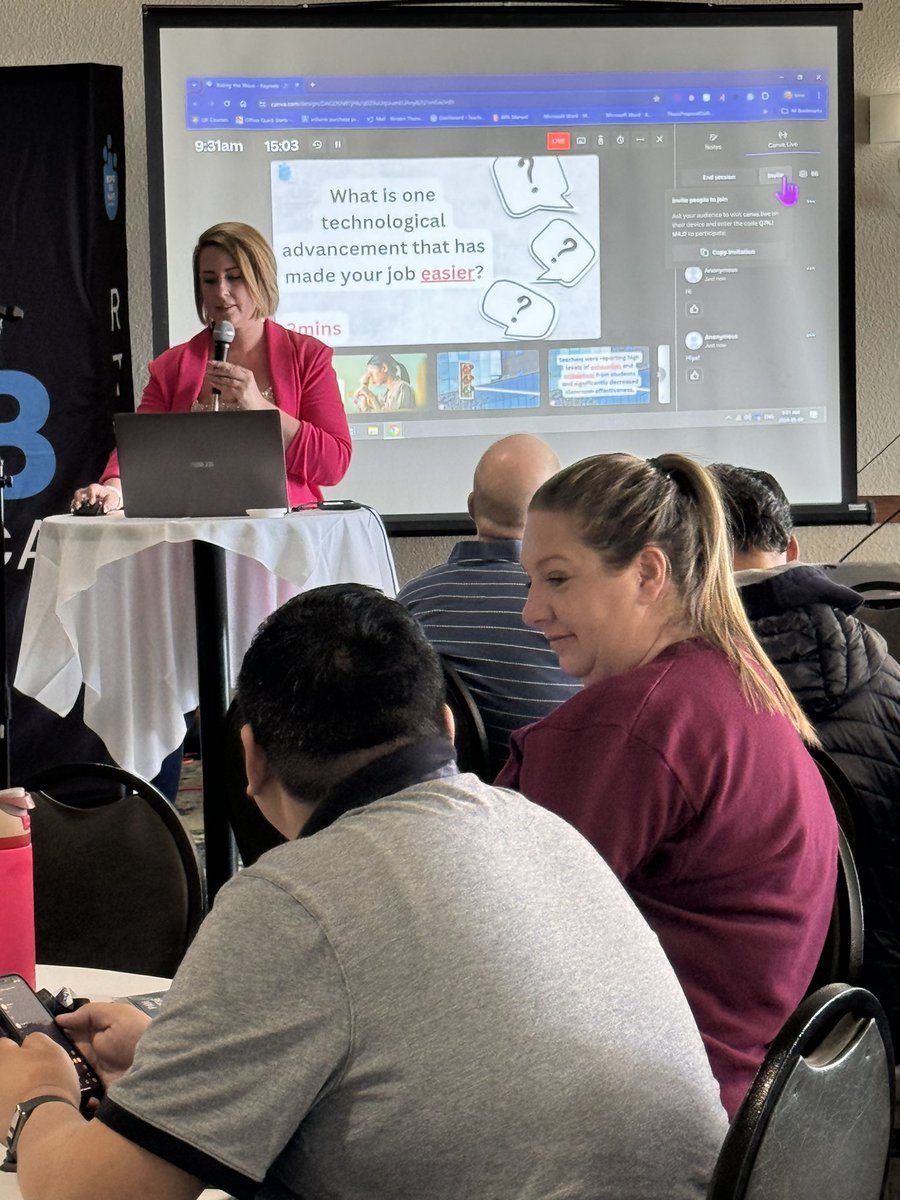 1612204's tweet image. @CanvaEdu @ #rtw2024 with @Thompsonclass “How has EdTech made your life easier?” #mbed #mbedchat #learning #edtech #canvalive Use the Smartphones in the classroom