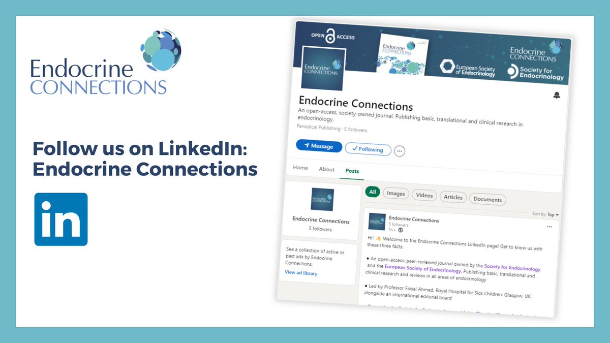 We have now launched a LinkedIn Page, give us a follow us: linkedin.com/showcase/endoc… We’ll be posting new articles, journal news, the people behind the journal, conferences content and more. 🔗 #LinkedIn