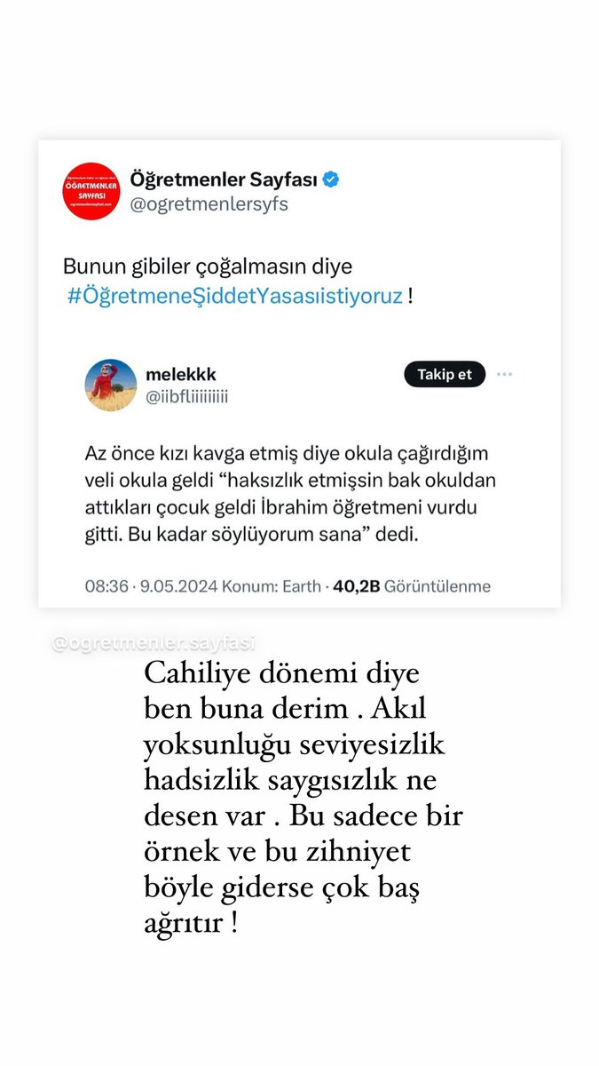 sevlfen's tweet photo. Eğitim ailede başlar ve süreklidir. Evladını koruyacaksın fakat Çocuğunun yanlışlarını görmezden gelip üstünü kapatmaya çalışırsan  doğruyu göstermezsen üstüne birde sen suçluyu başka yerde ararsan vatana millete hayırsız bir evlat yetiştirmişsin demektir .#öğretmeneşiddetehayır https://t.co/CHXlYSZxSy