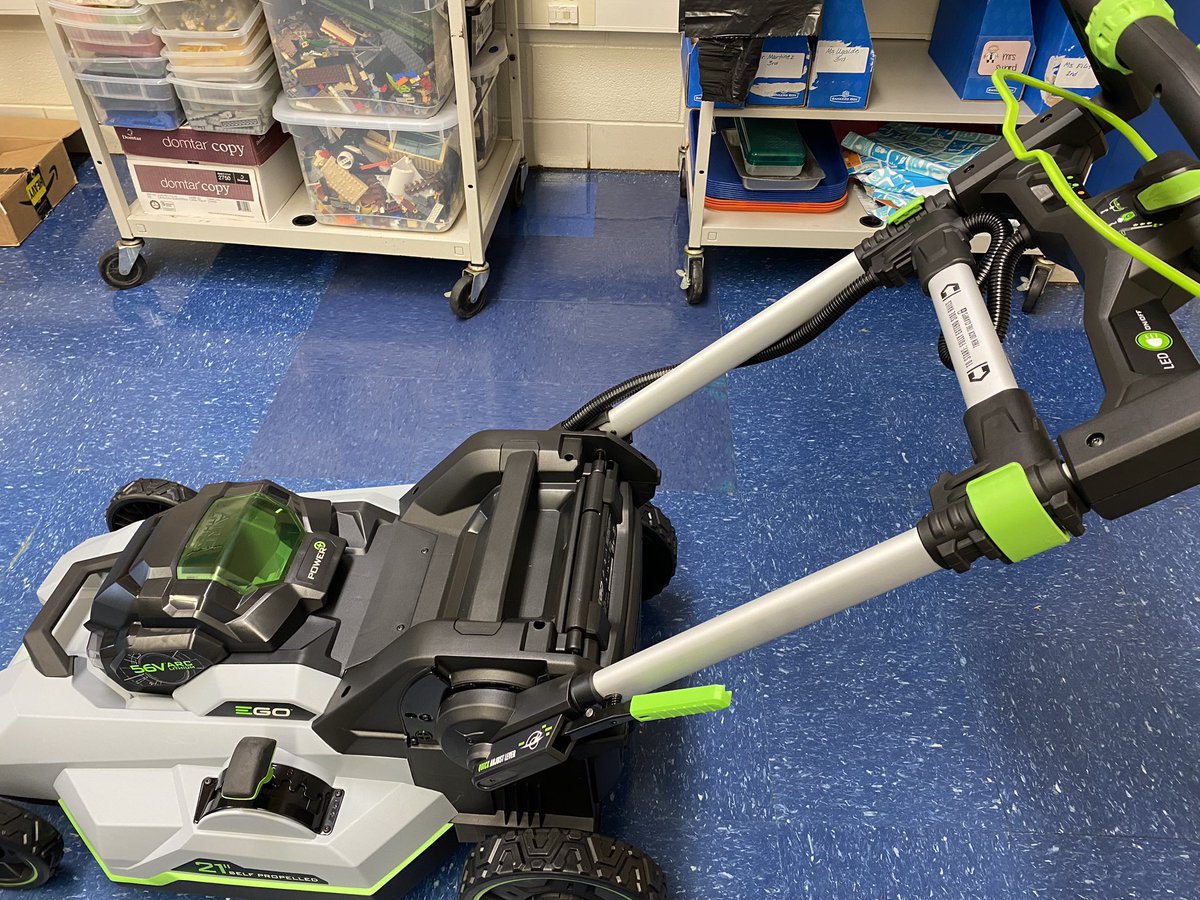 “Thistle” be the end of weeds and wayward grass <a href="/nhefreddiesfarm/">Farmer Freddie</a>! Look at the newest addition to our garden! The grass is calling and we must mow! <a href="/nherisd/">Northwood Hills Elementary</a> <a href="/nheptafalcons/">Northwood Hills Elementary PTA</a> #RISDGreatness #RISDWeAreOne