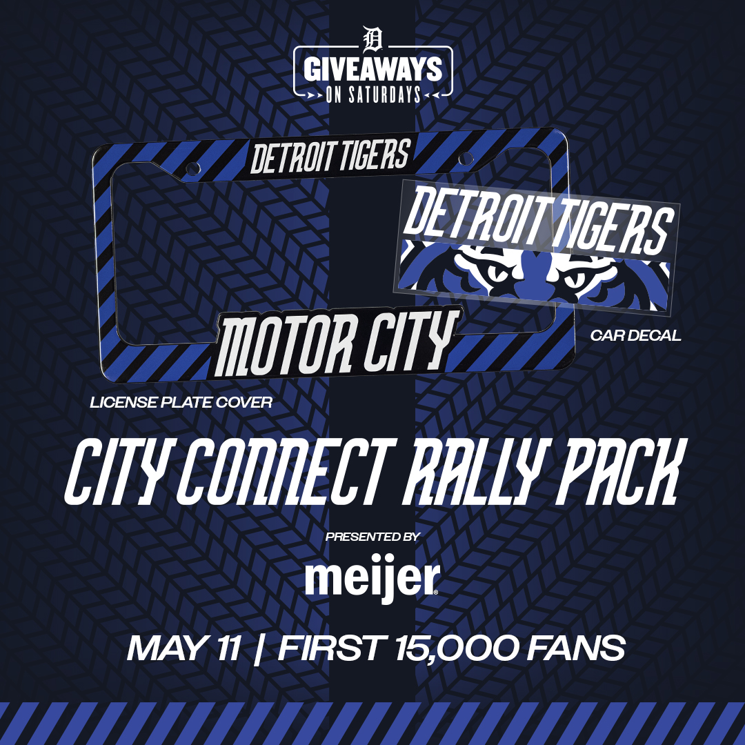 A giveaway fit for the #MotorCity! The first 15,000 fans at @ComericaPark this Saturday will receive a City Connect rally pack: tigers.com/cityconnect