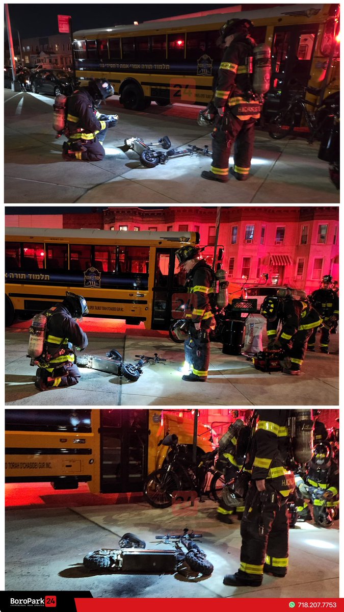 Last night, firefighters were at the scene of an electric scooter that went up in flames on Avenue C and Ditms Ave.