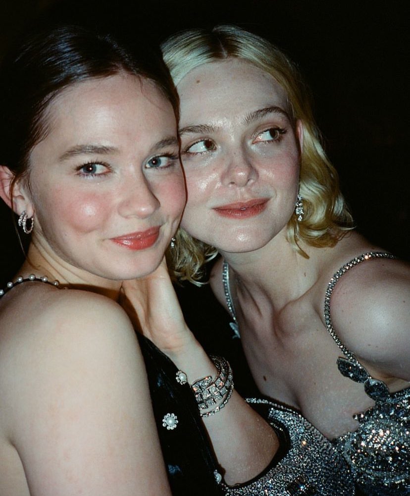 elle fanning and cailee spaeny photographed by sofia coppola at the met gala
