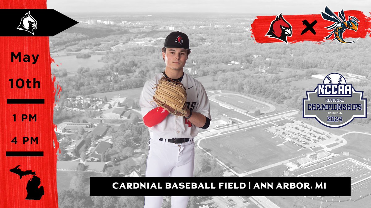 ⚾️GAMEDAY @CUAABaseball hosts Cedarville for a doubleheader for NCCAA Midwest regionals #gocards