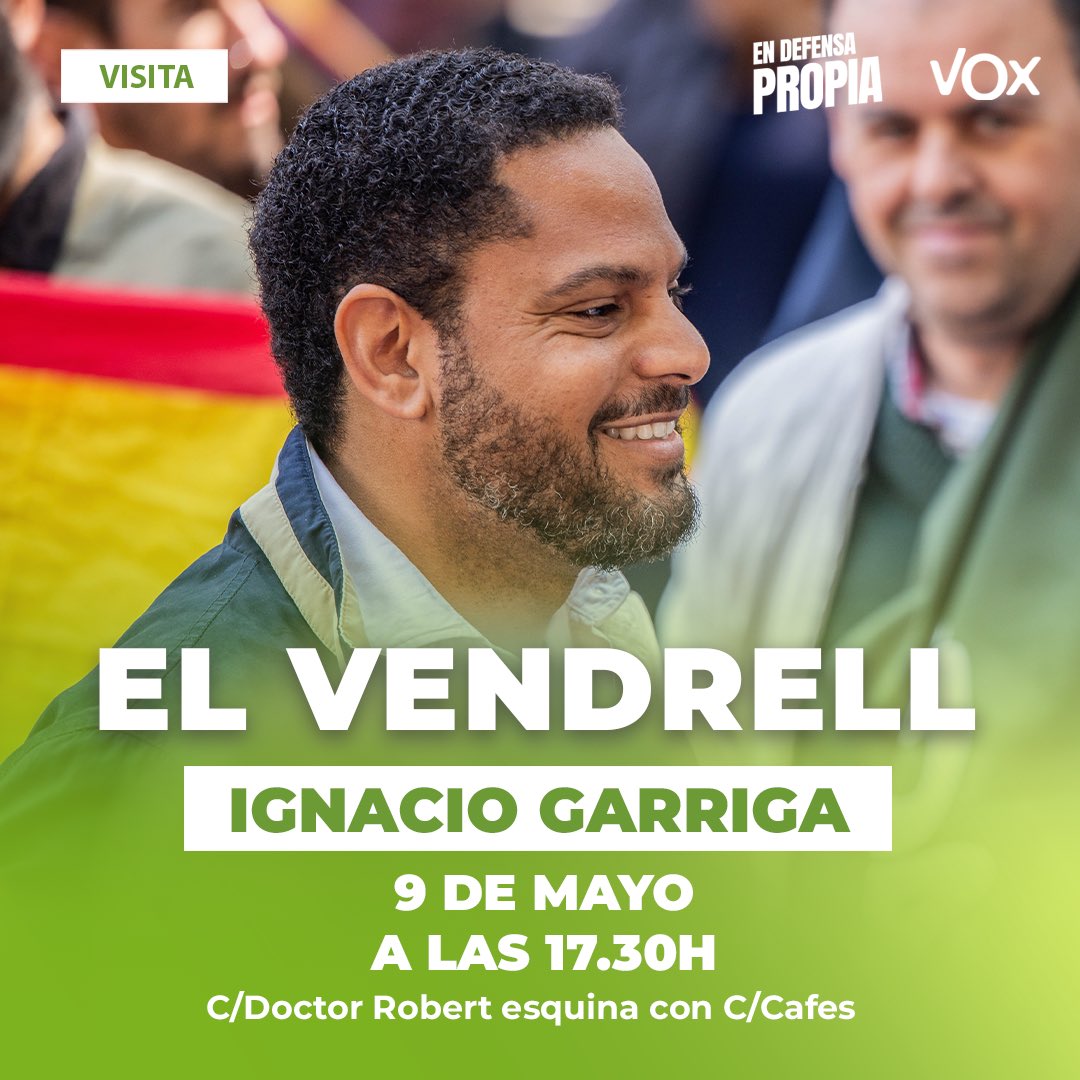 ‼️ @Igarrigavaz visitará esta tarde a los valientes de El Vendrell: ⏰ 17:30h 📍 C/ Doctor Robert con C/ Cafes ¡Ven #EnDefensaPropia!