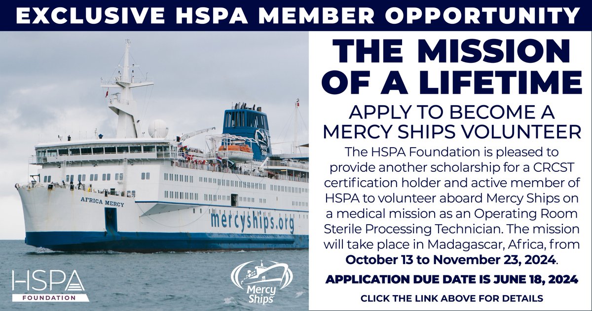 Click here for details: myhspa.org/foundation/fou… #MYHSpa #HSPA #sterileprocessing #SPD #infectioncontrol