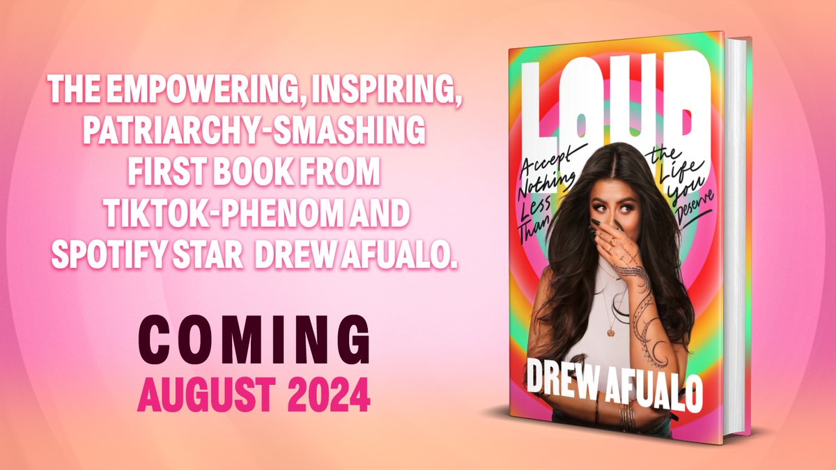 We are so excited to be working with @DrewAfualo and her team to promote her brilliant new feminist manifesto, LOUD. Pre-orders are up and ready, as we speak! (Or maybe, as we shout?) toppingbooks.co.uk/books/drew-afu…