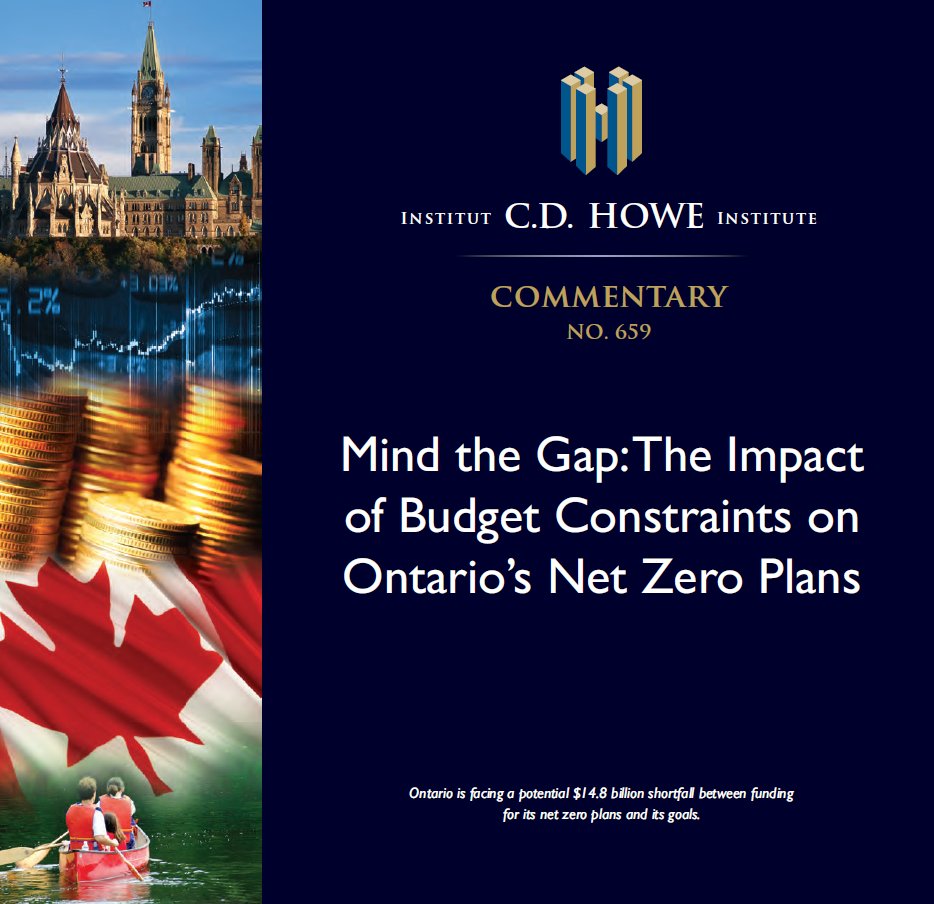 Ontario is facing a potential $14.8B shortfall between funding for its net zero plans and its goals, according to a new C.D. Howe Institute report. Learn more → cdhowe.org/public-policy-… #onpoli #netzero