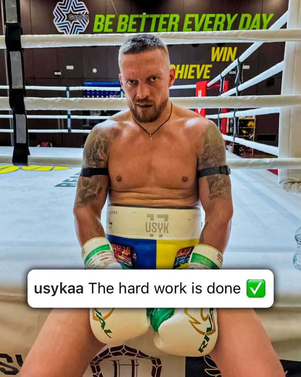 Oleksandr Usyk is finished camp and believes the hard work is done 👀 🤔 Catch Uysk vs Fury LIVE on TNT Sports Box Office - buy now at 👉 tntsports.co.uk/boxoffice 📺 #RingofFire | May 18th | #FuryUsyk