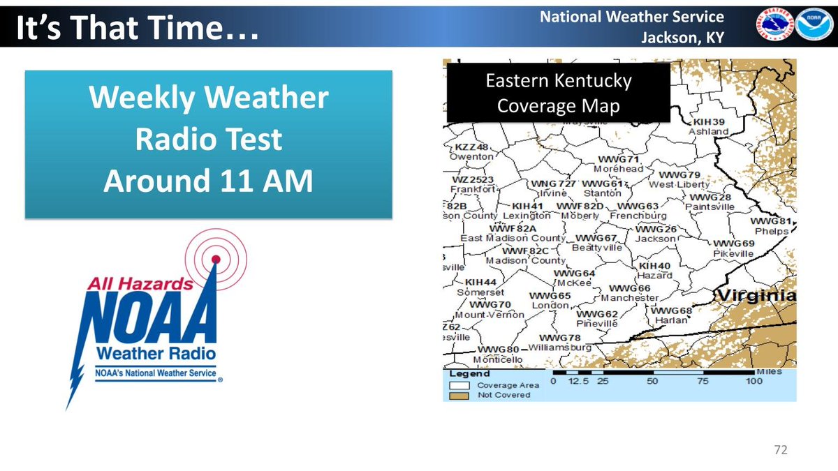 Weekly Weather Radio Test Around 11 AM #kywx #ekywx
