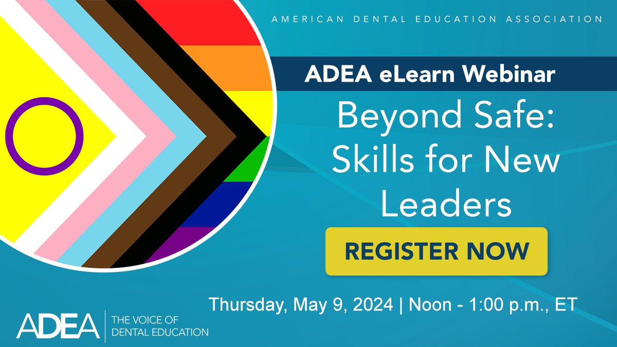 Join us today for our complimentary webinar, Beyond Safe: Skills for New Leaders, today at noon ET! elearn.adea.org/products/beyon…