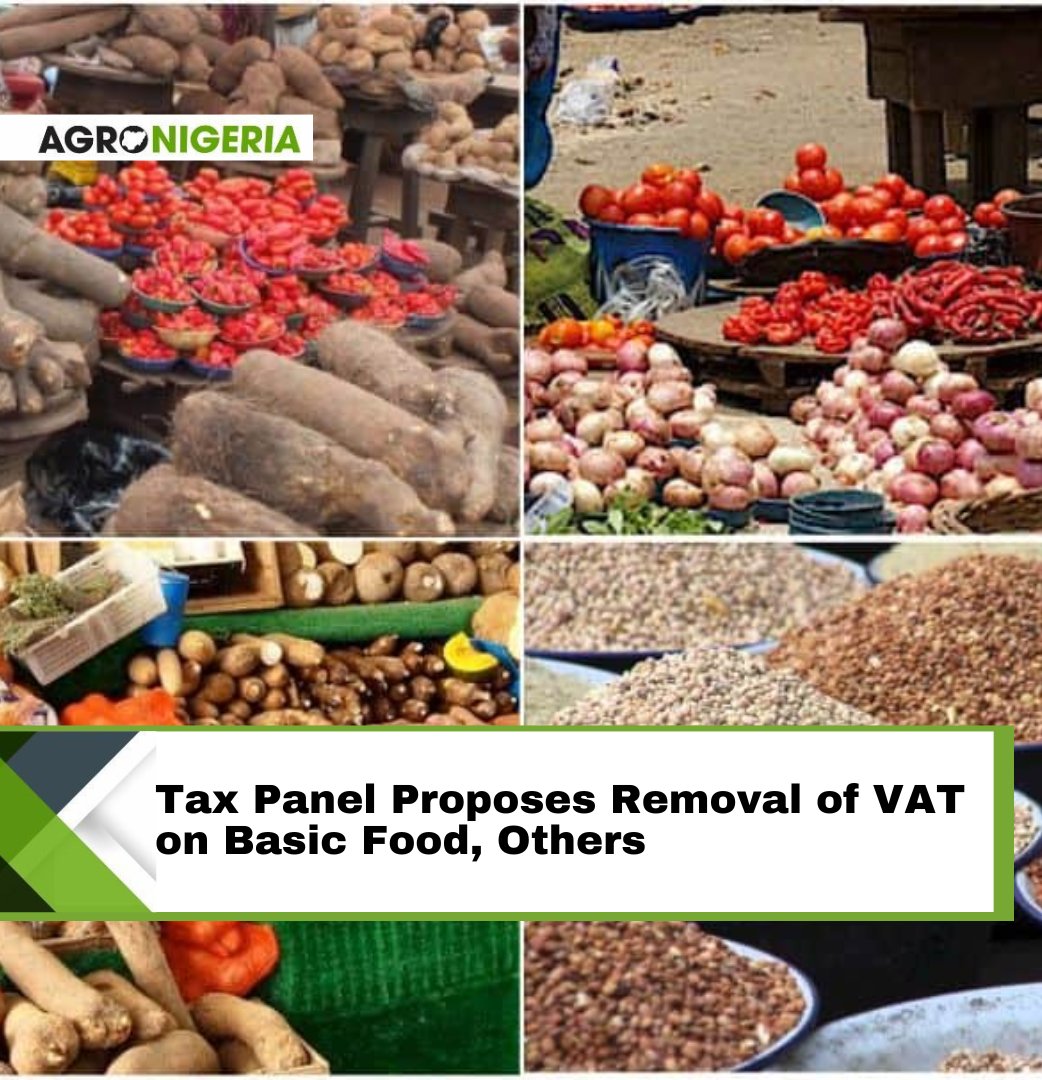The Chairman of the Presidential Committee on Fiscal Policy and Tax Reforms, Taiwo Oyedele, has confirmed the plan of his committee to propose the removal of Value Added Tax on some basic food, educational and healthcare items. Read more: agronigeria.ng/tax-panel-prop…