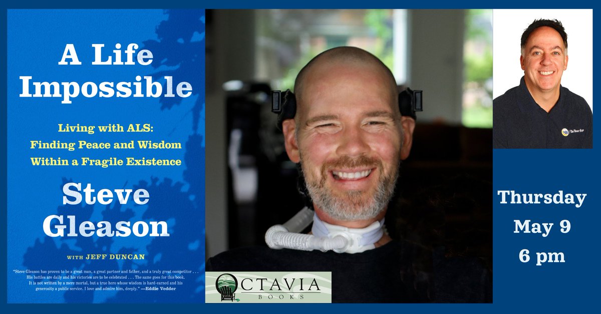 Meet @SteveGleason tonight when he comes to @octaviabooks for the launch of his inspiring new memoir: A LIFE IMPOSSIBLE. Get your ticket(s) now at octaviabooks.com/event/life-imp… which includes the book. Don't wait.