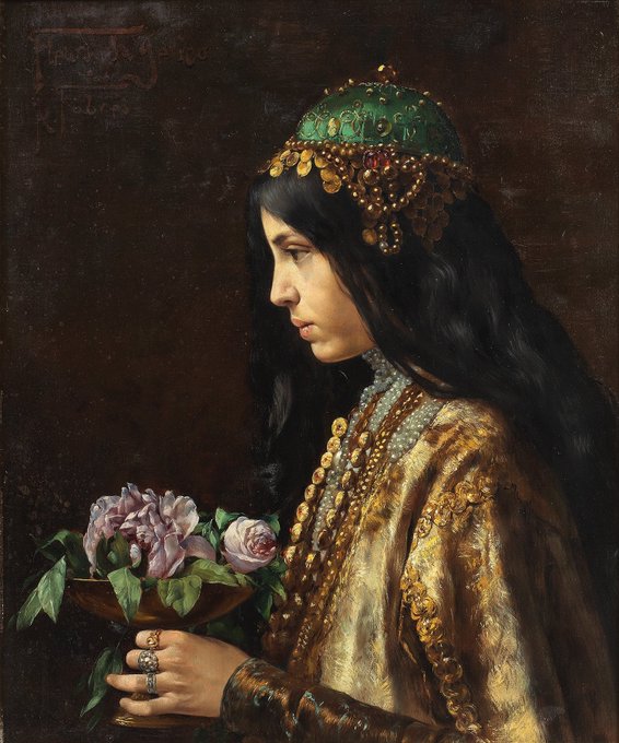 'Flores de Jericó', del pintor Antonio María Fabrés y Costa (Barcelona, 1854 - Roma, 1938).