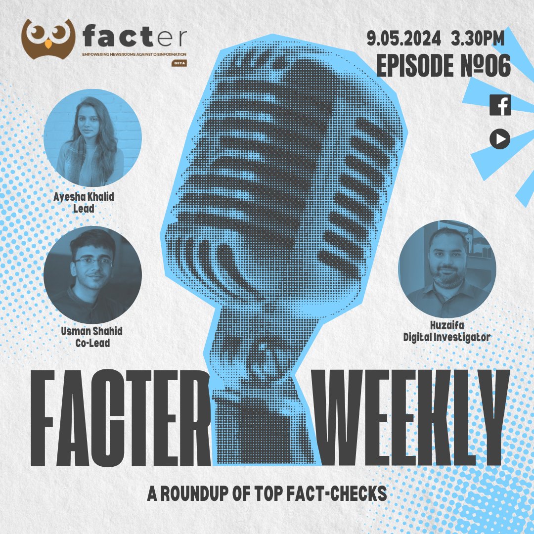Join us for episode 06 of Facter Weekly. 🎙️ Tune in at 3:30pm tomorrow! #FacterWeekly