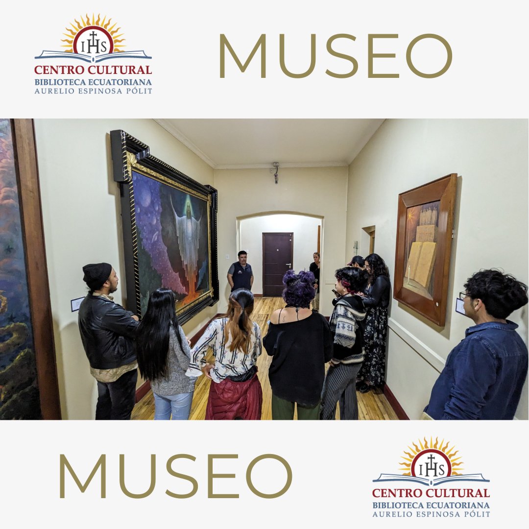 #VÍCTORMIDEROS  | Recibimos la visita de estudiantes de <a href="/PUCE_Ecuador/">PUCE Ecuador</a> quienes pudieron descubrir la gran colección que tenemos de #VíctorMideros, pintor ecuatoriano  🇪🇨🎨del movimiento impresionista y simbolista. 🤗🤓