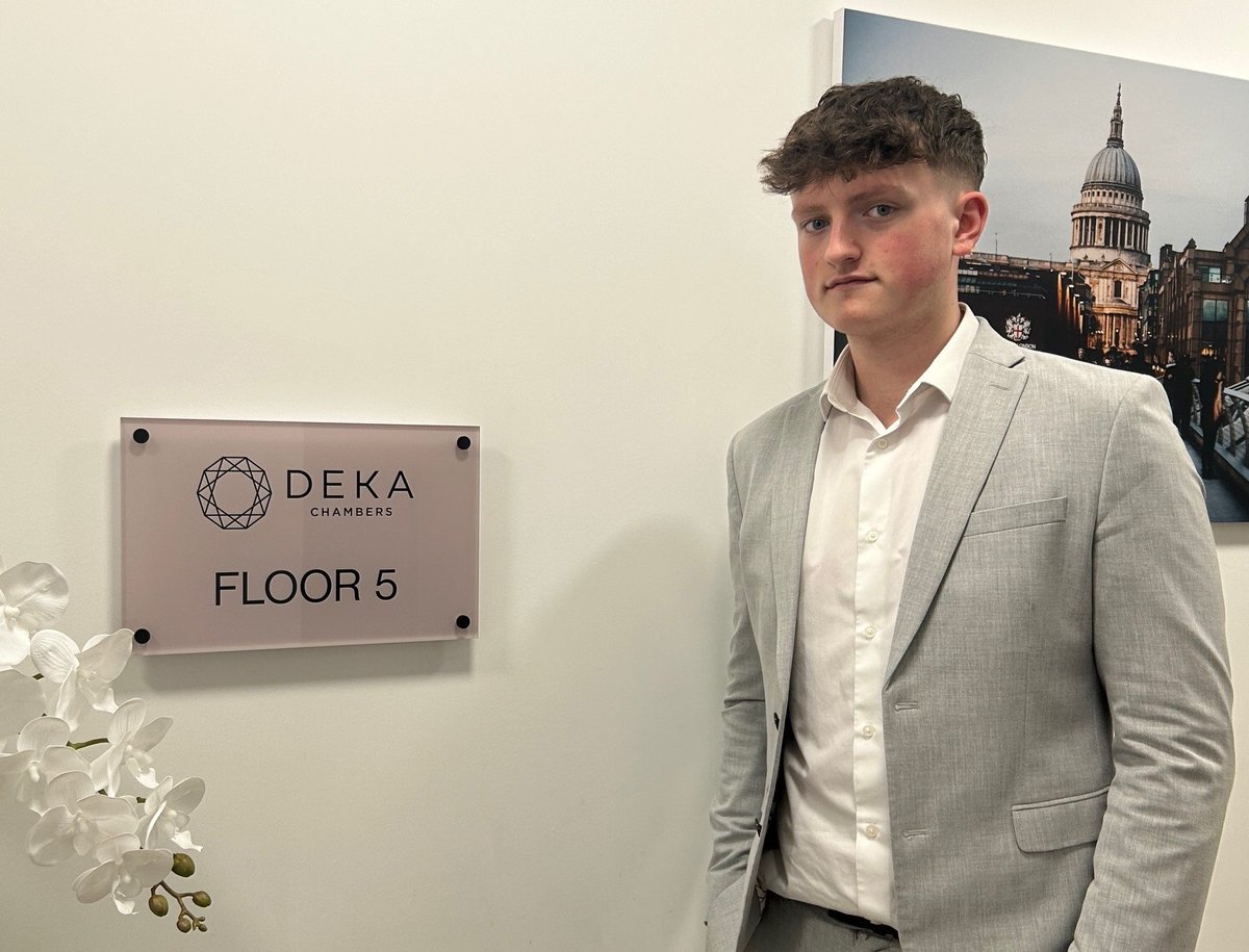 We're delighted that Ronnie Scarlett has joined Deka this week as junior clerk. Ronnie's main responsibilities include lodging documents with the court and assisting with the day-to-day tasks of the civil team. Everyone at Deka welcomes him and wishes him well in his new role.