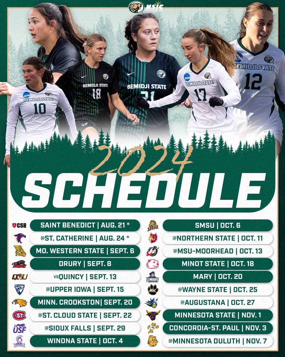 Our 2024 schedule is here!!

Excited to start the season as 2x defending #NSICSoc Tournament Champs!

🗓️bsubeavers.com/sports/womens-…

#GoBeavers #BeaverTerritory