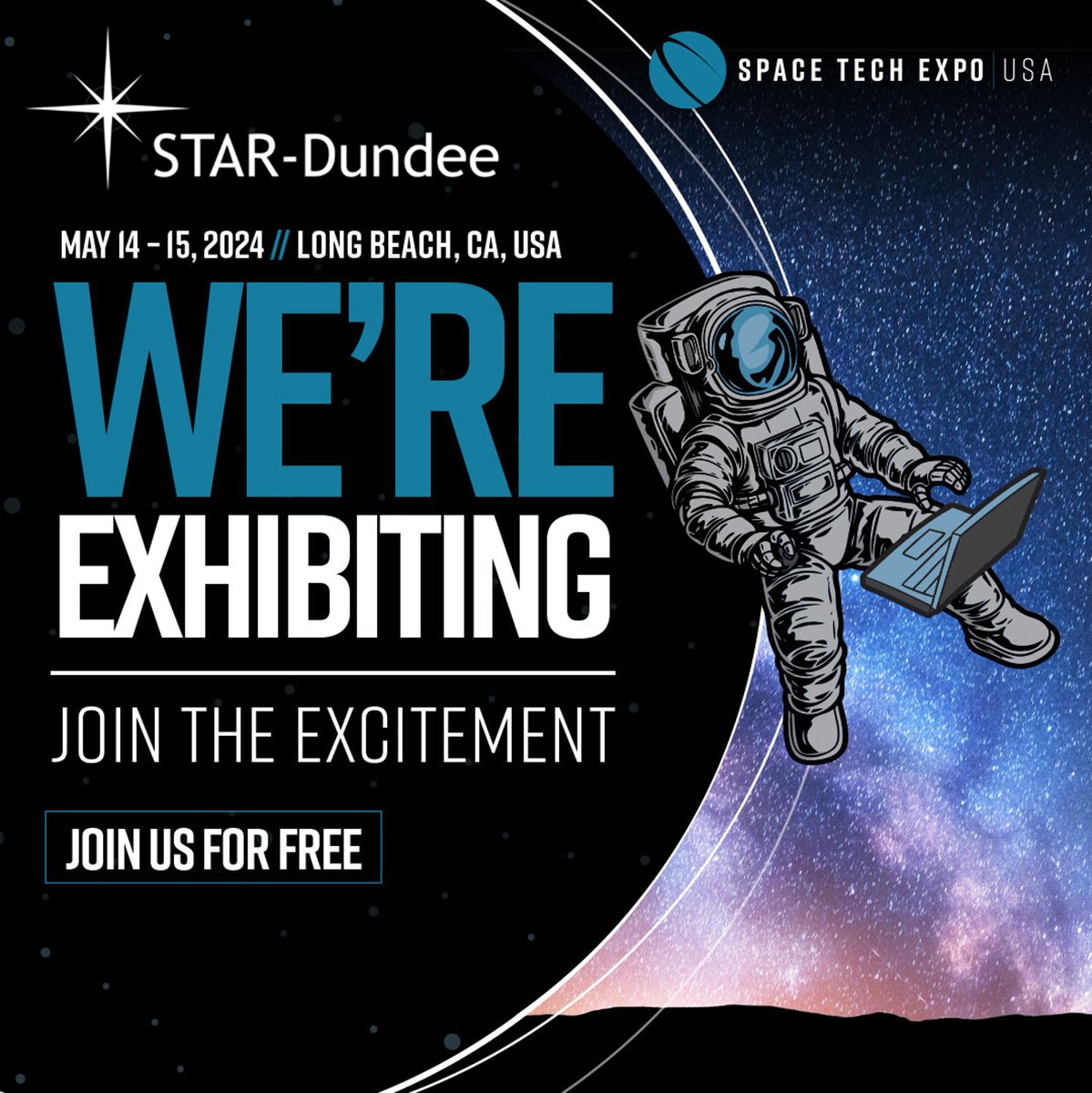 Next week we’ll be returning to <a href="/spacetechexpo/">Space Tech Expo USA</a> for the first time in several years for the 12th edition of the Long Beach event.
From the 14th-15th of May you'll find us at booth 5050 running live demonstrations of our #SpaceFibre &amp; #SpaceWire technologies.
Hope to see you there!