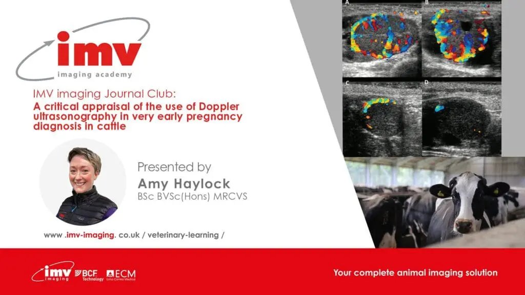 IMV vet Amy examines the critically appraised topic on the Potential of Colour Doppler in Bovine Reproduction. 

Check out our free journal club webinar below⤵️
hubs.ly/Q02wGP700

#veterinarymedicine #vetmed #vetmedlife #IMVimaging #easiscangocurve