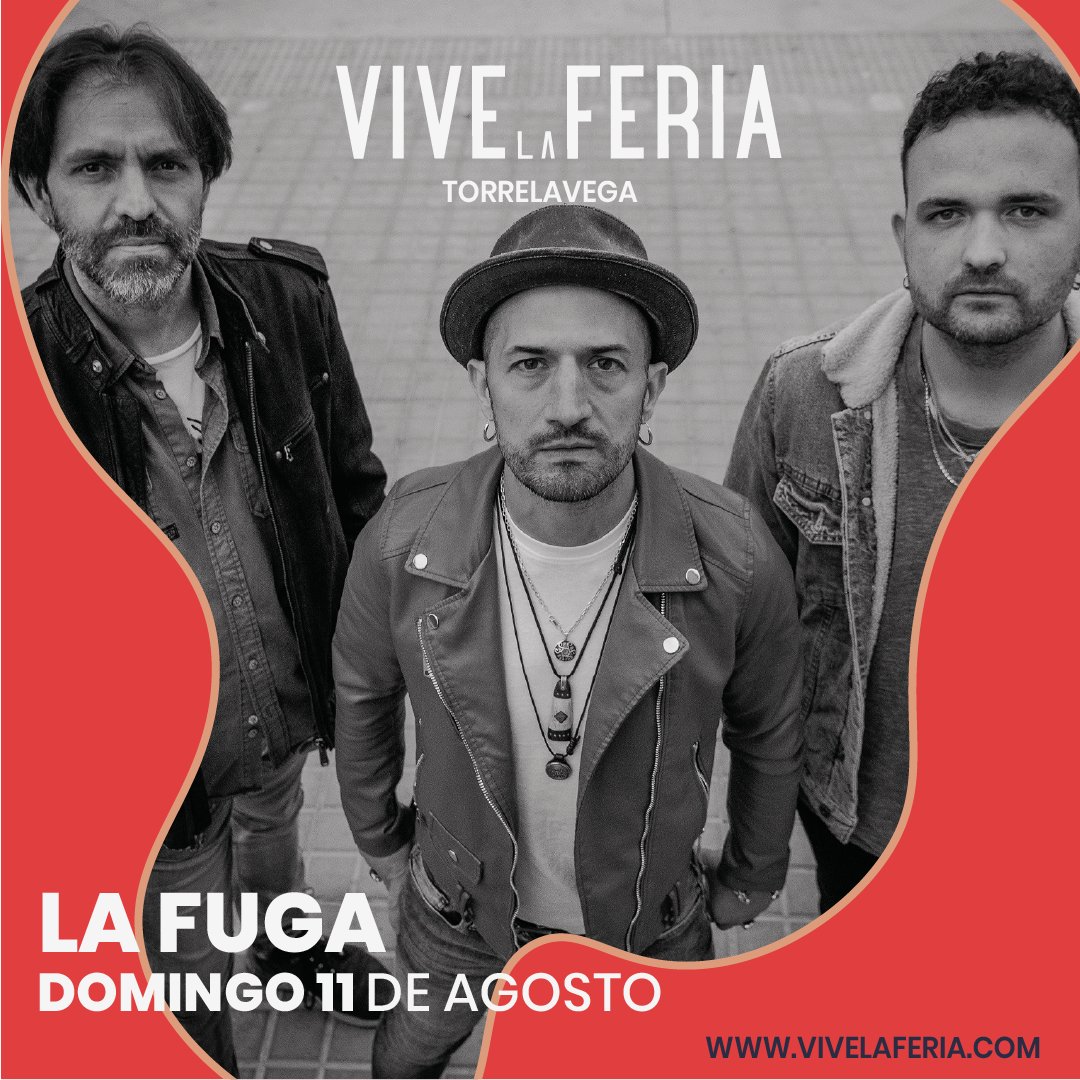 La Fuga os espera el próximo 11 de agosto en #ViveLaFeria24 📍Torrelavega 📅11 de agosto 🎟 Entradas disponibles desde 21 € en el link de la BIO, en conciertosdecantabria.com y en El Corte Inglés 🤩 @cant_infinita #CantabriaMasXDescubrir #ViveLaFeria2024 #ViveLaFeria24