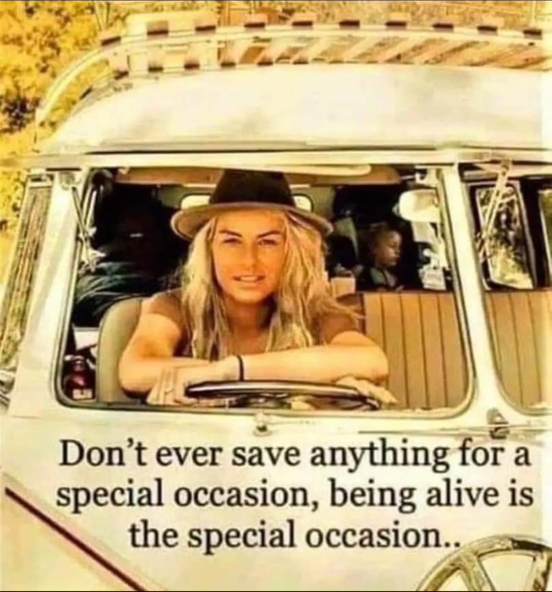 Like that bottle of champagne or your good china. Pull that stuff out and make today special! #everydayisspecial #bestdayever #positivevibes #thursdaythoughts