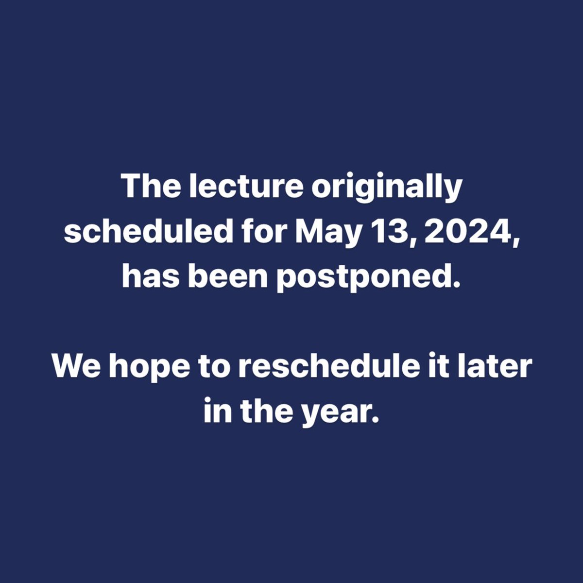 The lecture originally scheduled for May 13, 2024, has been postponed.   We hope to reschedule it later in the year.