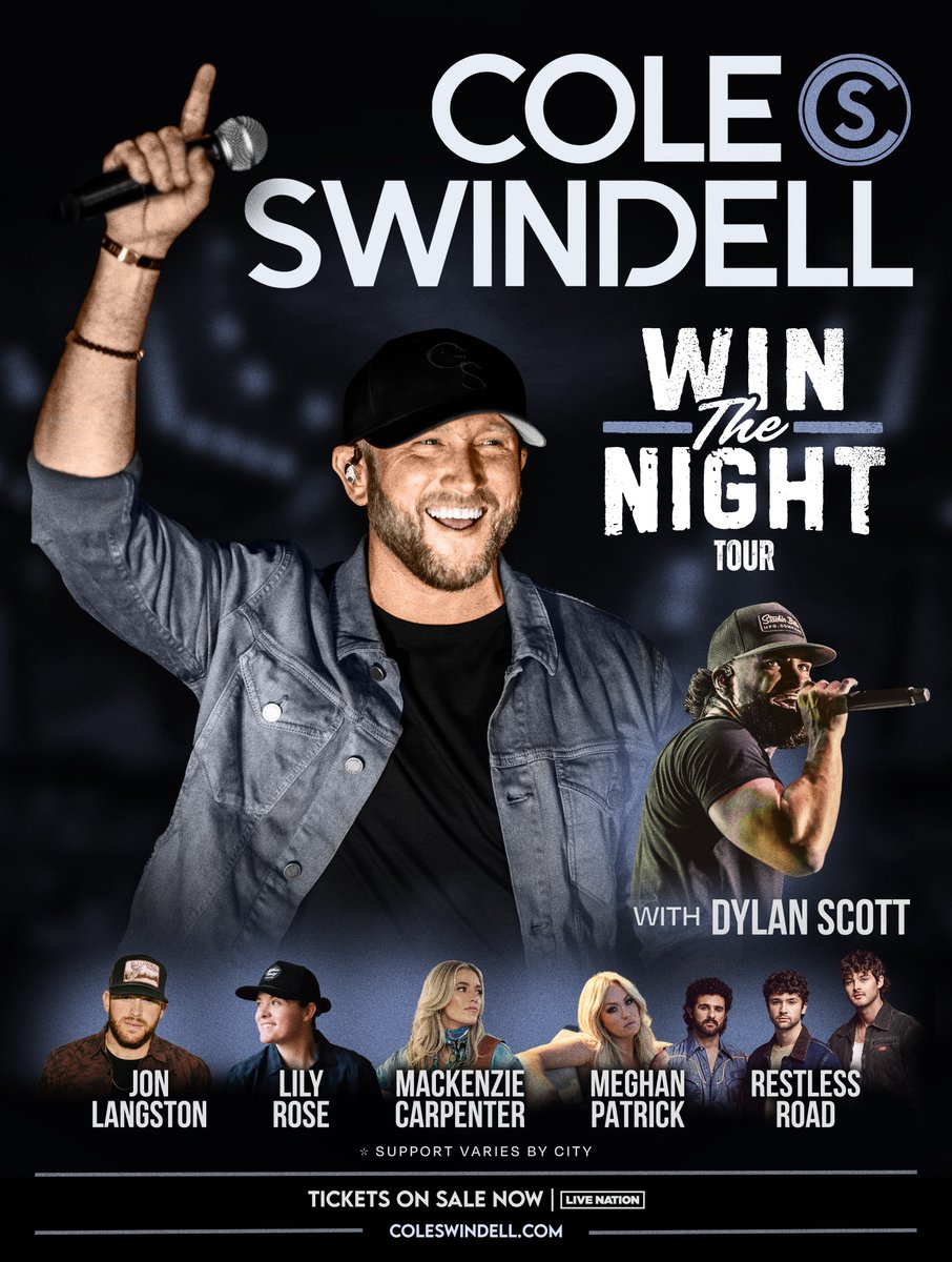LET'S GO @coleswindell!! One week til the #WinTheNightTour kicks off! dylanscottcountry.com/pages/tour