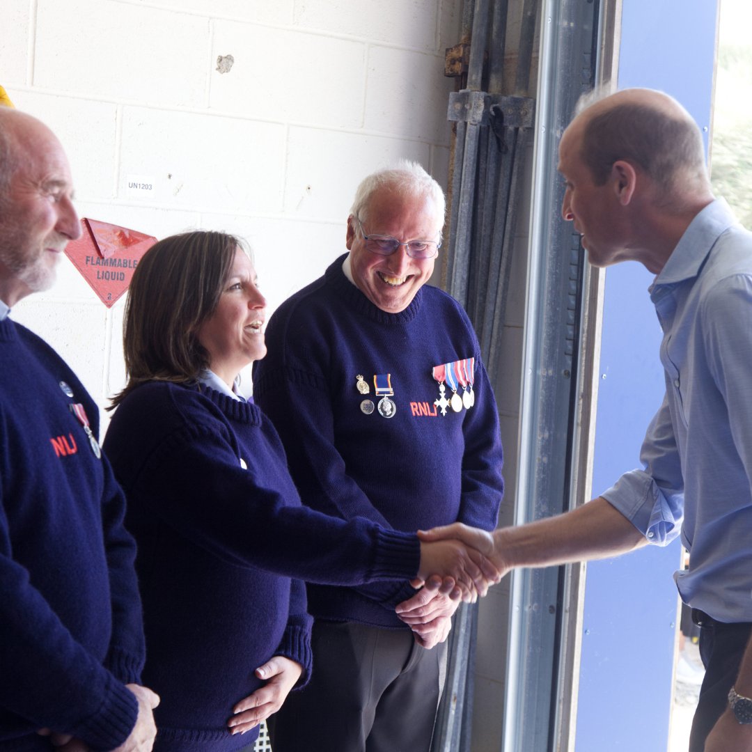 His Royal Highness also met several volunteers from @NewquayRNLI. Newquay lifeboat often trains with our Fistral lifeguards to ensure they are ready to jointly respond to a rescue.