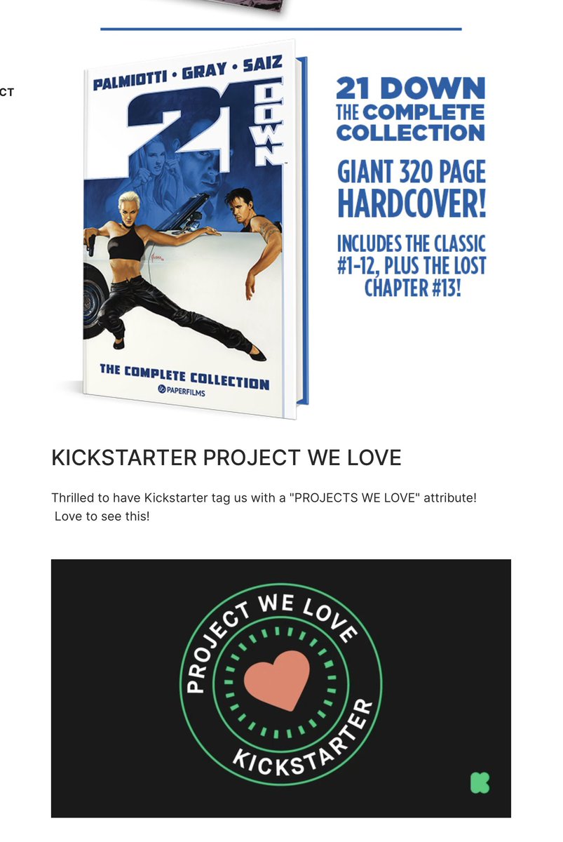 Always a great thing when a kickstarter get a Projects we love on the first day out. Thank you, Kickstarter crew. #projectswelove @Kickstarter