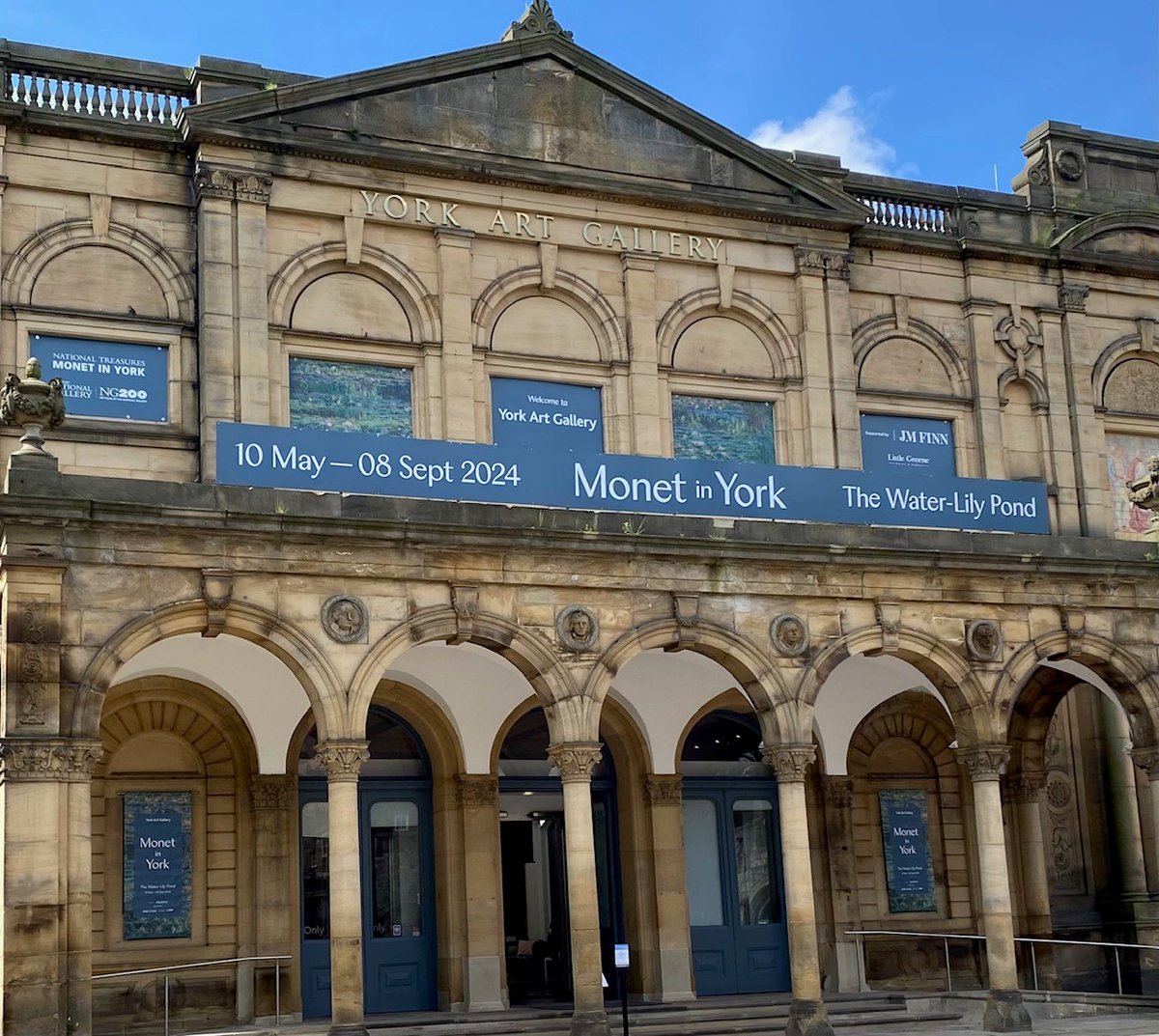 The National Treasures exhibition by the @NationalGallery opens today at 12 sites across the UK. JM Finn is pleased to be the headline sponsor at the @YorkArtGallery which is the temporary home to Monet's Water-Lily Pond (1899). For more info: ow.ly/1f7450RAoWW