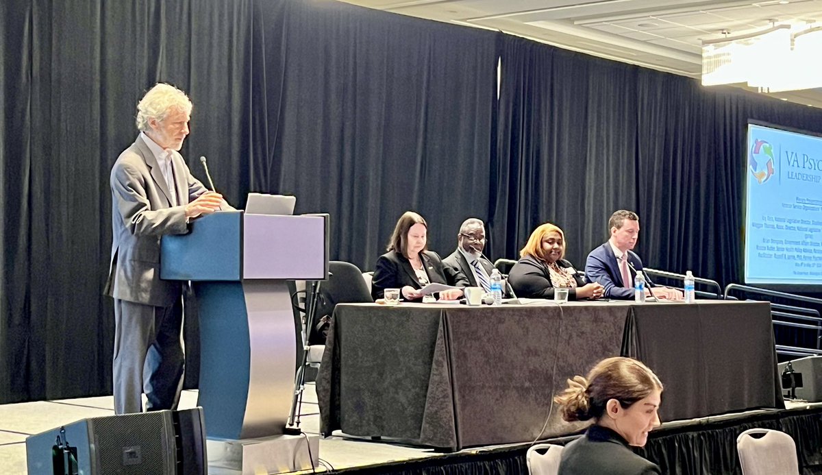 Dr. Russell Lemle chairs the discussion for our amazing VSO panelists, Joy Ilem , Roscoe Butler, Meggan Thomas, and Brian Dempsey at #VAPLC. Thank you for supporting VA psychologists and veterans mental health.