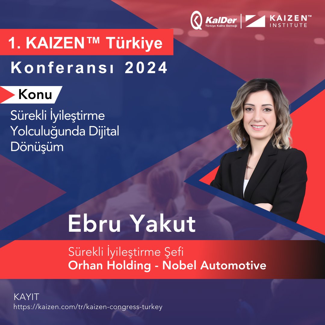 Ana oturum konuşmacımız ile tanışın!
11 Haziran'da <a href="/KaliteDernegi/">KalDer</a> işbirliği ile gerçekleştireceğimiz 1. KAIZEN Türkiye Konferansı 2024 için geri sayım devam ediyor!
lnkd.in/dnj6MAPD
#kalder #konferans #etkinlik #dijitaldönüşüm #oturum #canlı #Kaizen #sürekliiyileştirme