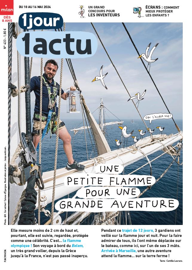 Elle mesure moins de 2 cm de haut et, pourtant, elle est suivie, regardée, protégée comme une célébrité. C’est... la flamme olympique ! On en parle à la Une de votre hebdo ! #jo2024 #paris2024 #jeuxolympiques