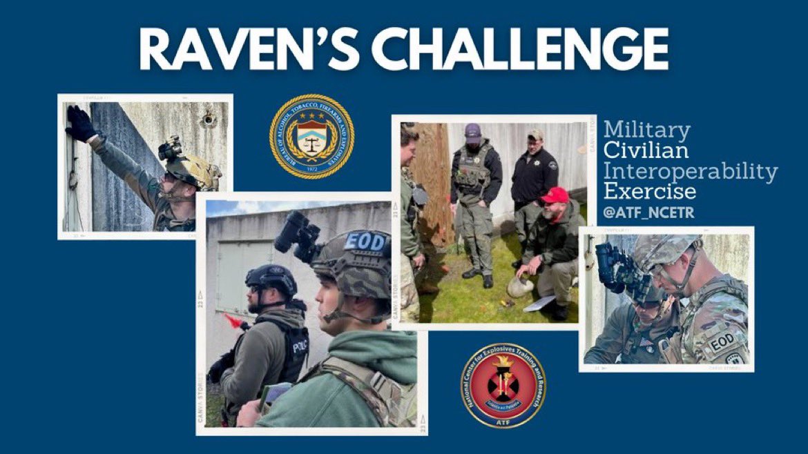 Raven’s Challenge interoperability exercise is underway in Utah. Each year @ATF_NCETR & @USArmy bring this realistic training to military & civilian explosives disposal experts nationwide. See more at atf.gov/news/pr/atf-an… #WeAreATF