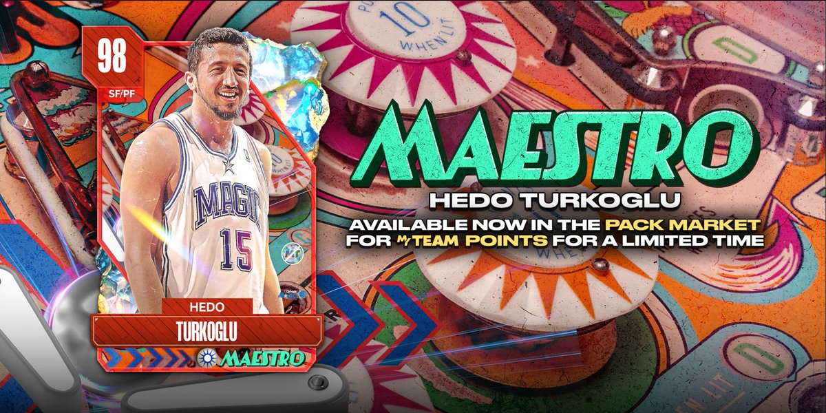 Get Galaxy Maestro Hedo Turkoglu the Pack Market using MyTEAM Points for the next 24 hours! 🪄