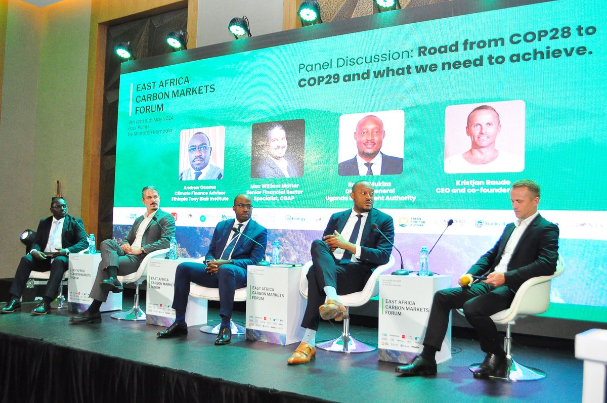 The E.A Carbon Markets Forum is underway. It is a premier gathering of key players in the region's #carbonmarkets. @ugandainvest's DG @mukiza_robert, participates in the panel on the transition from COP28 to COP29 & the necessary goals. insightful  conversations are in store.