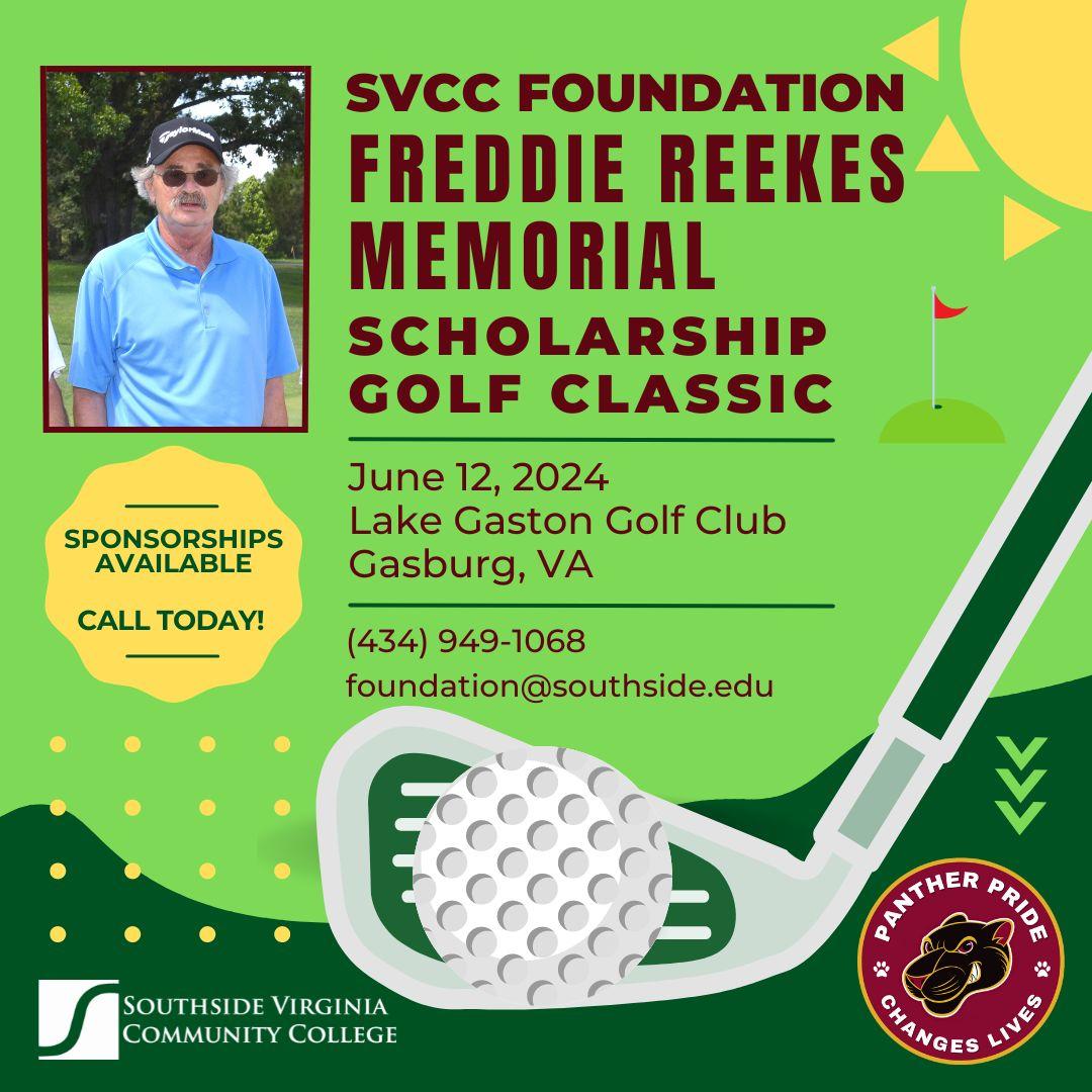 Interested in supporting scholarships at SVCC? Visit svccgolf.org and become a sponsor of the Freedie Reekes Memorial Scholarship Golf Classic! #SVCCPanthers #SVCCGolf