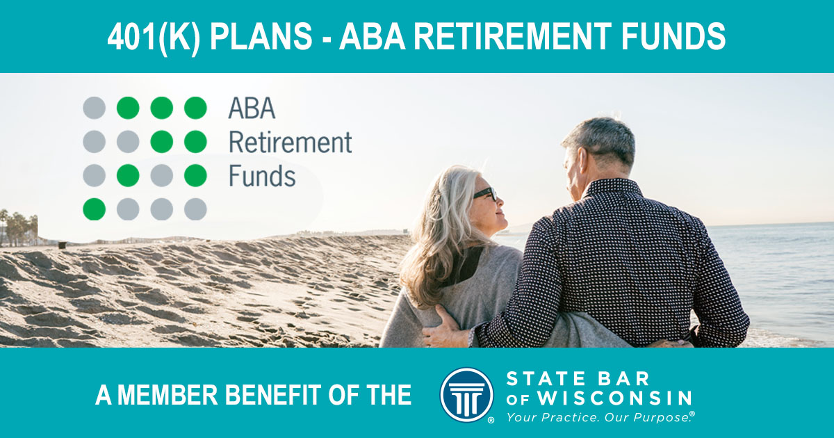 Achieve retirement security with help from the pros at ABA Retirement Funds – a not-for-profit organization serving 37,000 lawyers and legal professionals. @ABARetirementhttps://www.wisbar.org/aboutus/membership/membershipandbenefits/Pages/Financial-Discounts.aspx