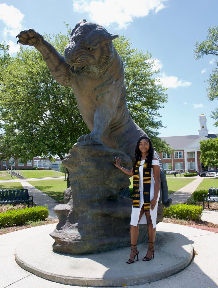 First comes a degree in Biology &amp; next will be a masters in Occupational Therapy at the Univ. of Tennessee Health &amp; Science Center. Taylor Robinson, a Little Rock, AR native, told us she was forever grateful for the memories &amp; lessons she's learned while at GSU. #CongratsGrad