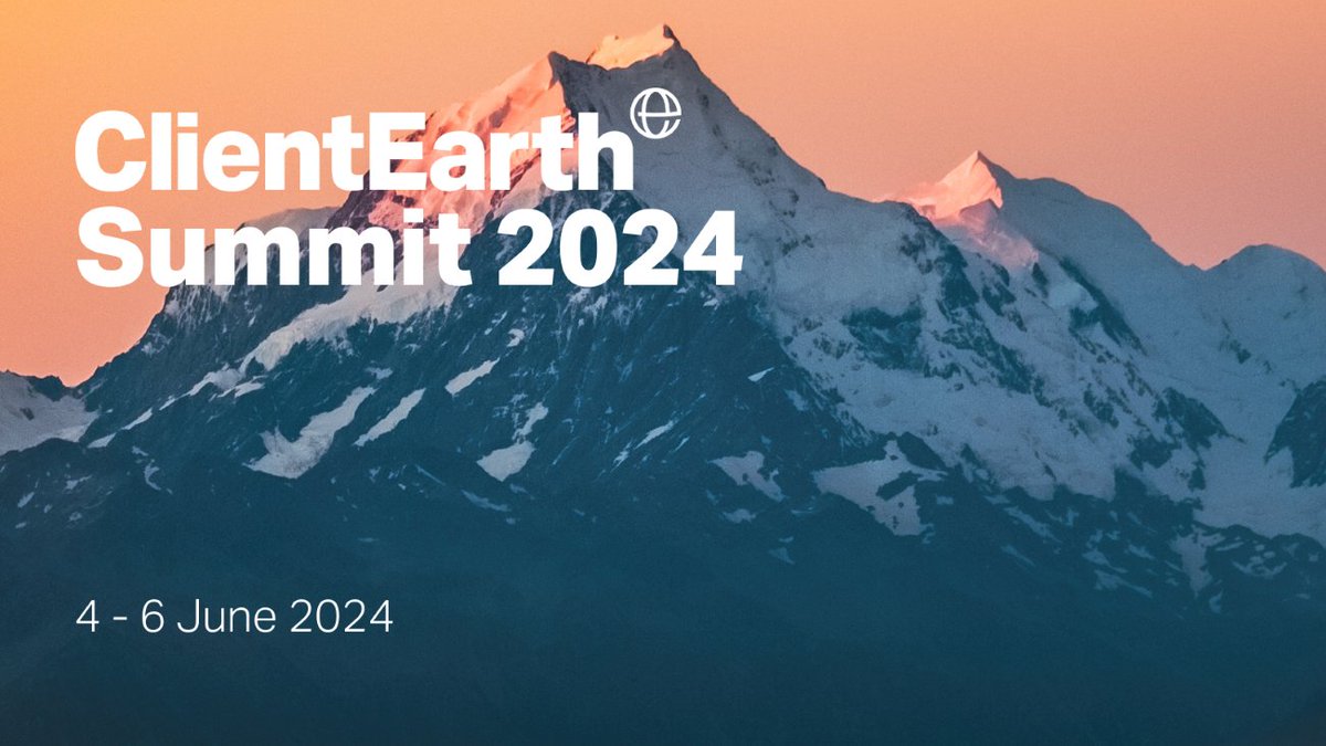 We're inviting you to the latest ClientEarth Summit, happening from 4th - 6th June 2024! Join us and hear experts discuss everything from greenwashing to marine biodiversity. Registration is free but spaces are limited so do sign up now: brnw.ch/21wJCyG