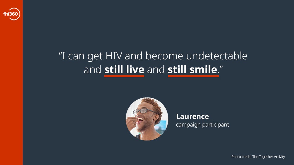 Laurence is one of 20 people from 11 states who in 2023 engaged in the Let’s Stop HIV Together (Together) campaign. #FHI360US supports @CDCgov's Together campaign, which aims to reduce #HIV stigma & promote prevention, testing & treatment. bit.ly/44s6MVg #FHI360Impact