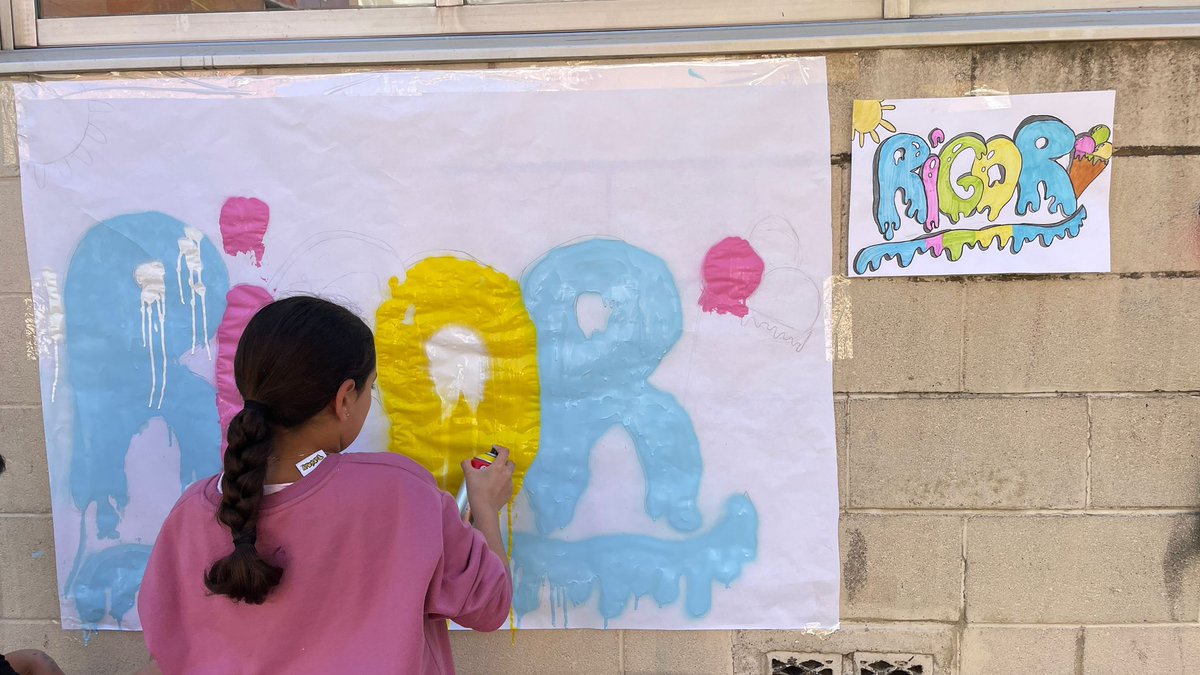 L’alumnat de #Farigola6è s’endinsa en l’street art amb la tècnica del grafit.