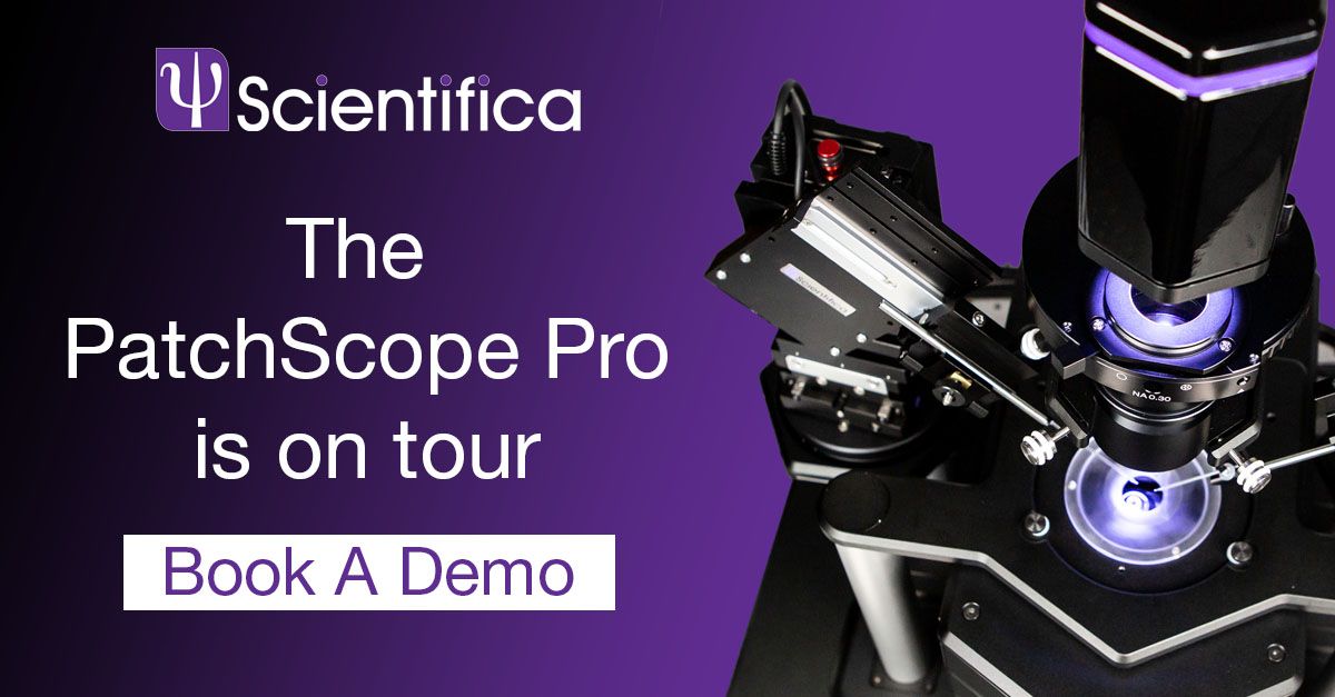 Scientifica's newest inverted #electrophysiology rig, the PatchScope Pro is on tour, with confirmed dates at Duncan NRI Houston, @StanfordBrain's Vincent V.C. Woo Sandbox and @UCSF Weill Building, with more to be announced. Book a personalised demo today! buff.ly/3QxRdFt