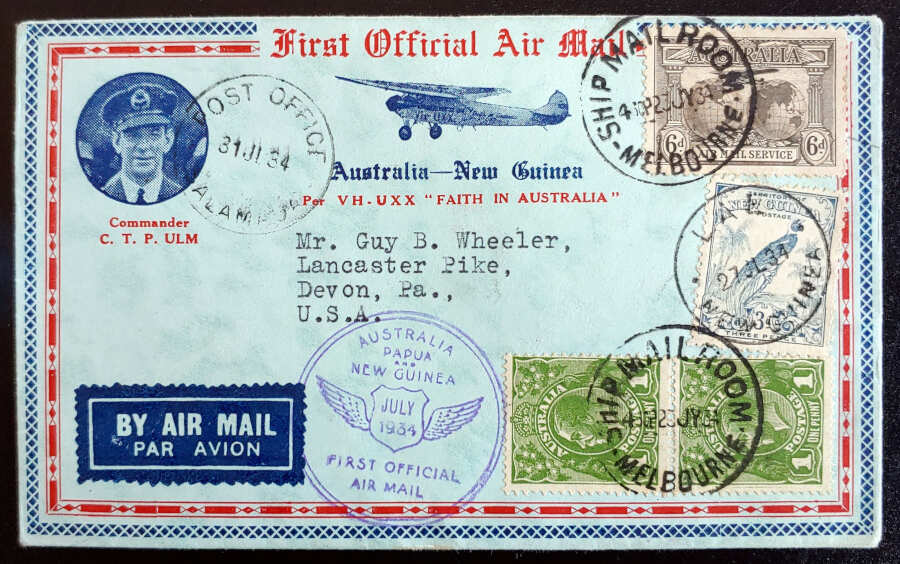 Australia 23 Jul 1934 mixed franked Dual First Flight Cover Lot 8 in our auction Saturday 11th May 2024 #AirmailCovers #AustraliaCovers #FirstFlightCover bit.ly/3Qz0gq0