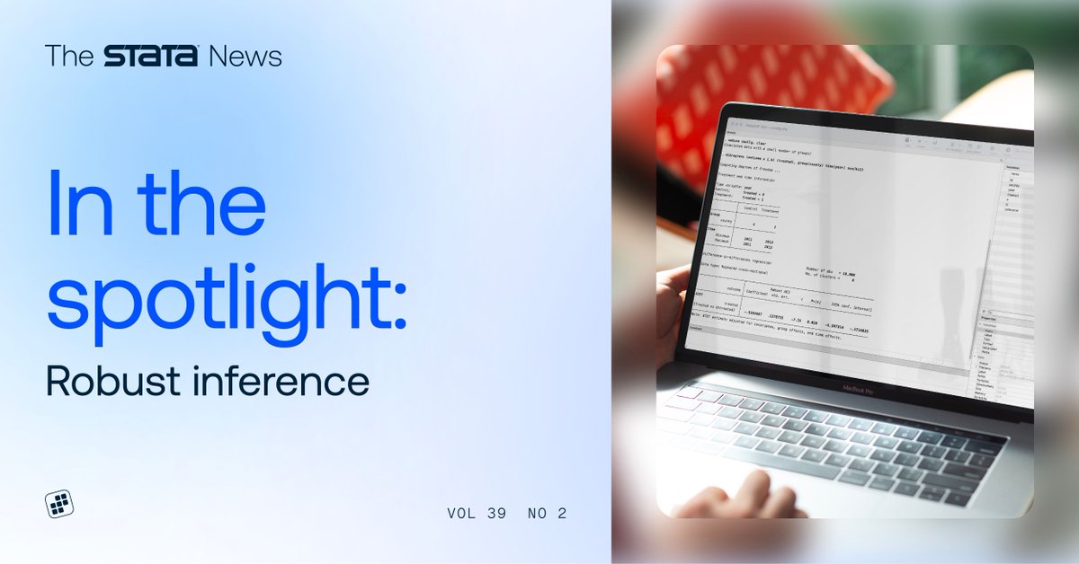 Discover the latest in robust inference methods for linear models in Stata. The latest #StataNews explores alternatives to cluster–robust standard errors for small numbers of clusters, and more. buff.ly/44goU4c