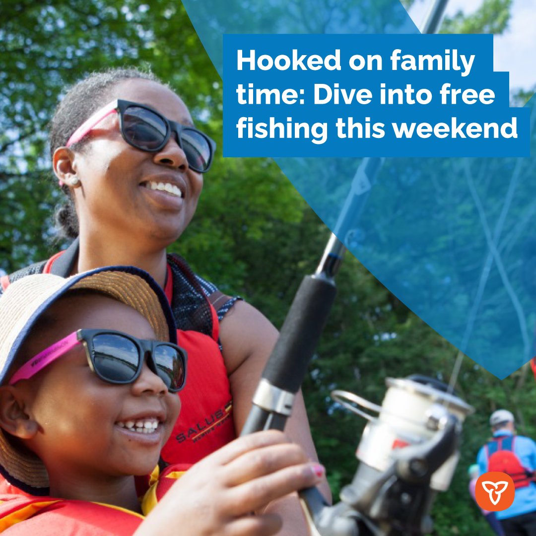 Hey anglers! 🎣 #DidYouKnow in Ontario, Canadian residents can fish for free four times a year? No license needed! 🐟 Spend this #MothersDay weekend bonding with family by the water. 🏞️ Learn more: ontario.ca/page/free-fami… #FreeFishingOntario