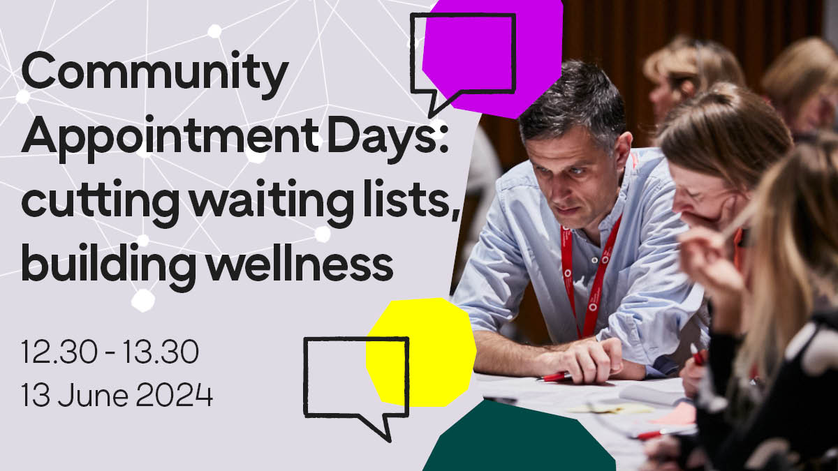 Interested in new community-based, strengths-based ways to cut NHS waiting lists?
This shd be a v interesting + inspiring Zoom + includes Adam Lent, ex <a href="/wearenewlocal/">New Local</a>
One organiser said:
“It was such a joy to watch, the buzz in the room was just amazing.” q.health.org.uk/event/communit…