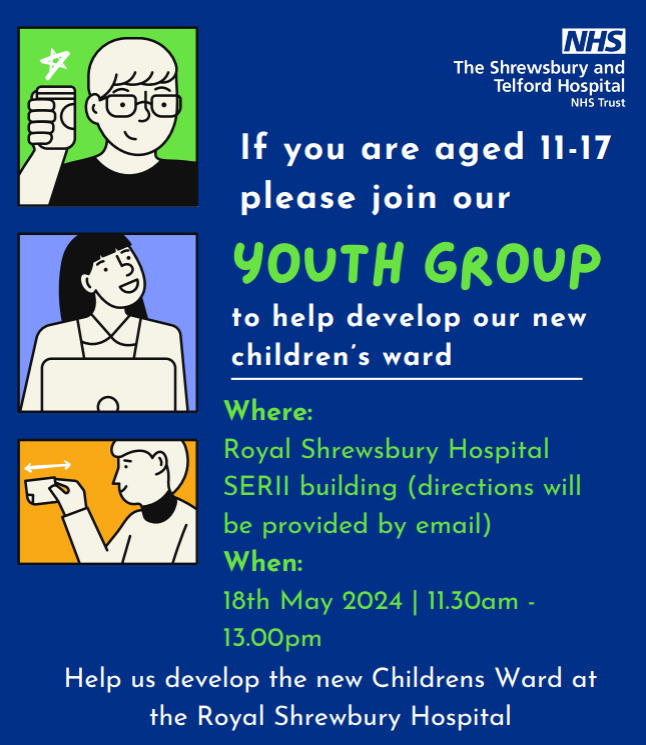 Next week we're holding a focus group for young people to help shape our proposed plans through the Hospitals Transformation Programme, including a new Children's ward. 

Find out more about the event, including how to sign up here: sath.nhs.uk/about-us/get-i…